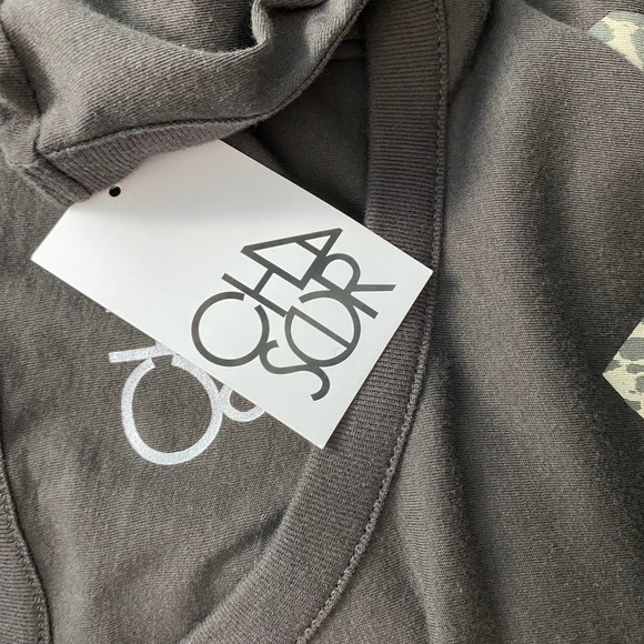 Chaser Free People ACDC Leopard T-Shirt Dress Gray - Picture 11 of 12